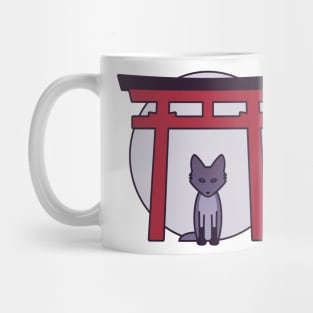 Kitsune - Fox Visits Shrine in Japan Mug